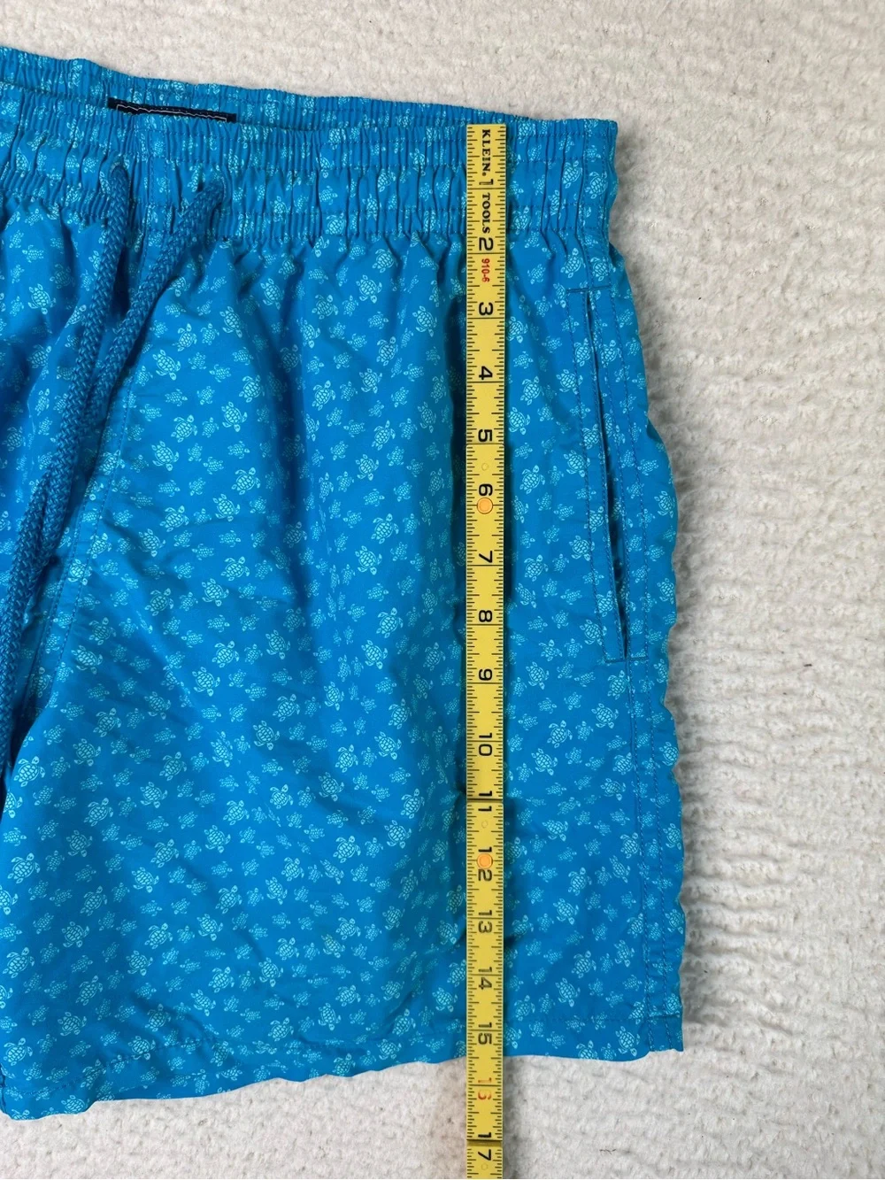 Vilebrequin Mini Turtles Moorea Swim Trunks Shorts Blue Hawaii Men's Size Large